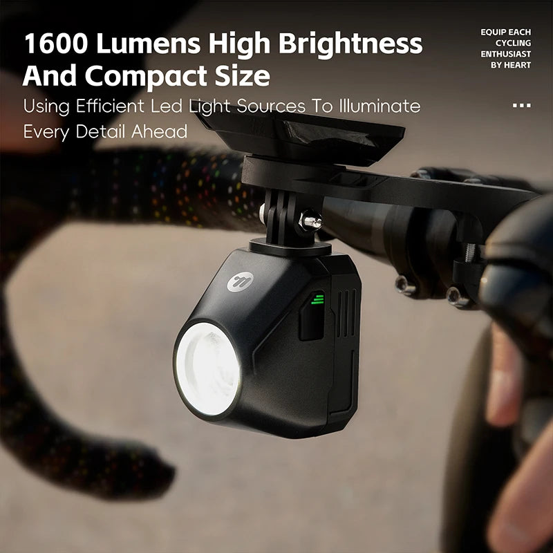 WEST BIKING 1600 Lumen Bike Light – Wireless Remote Control, IP66 Waterproof, High-Brightness Headlight