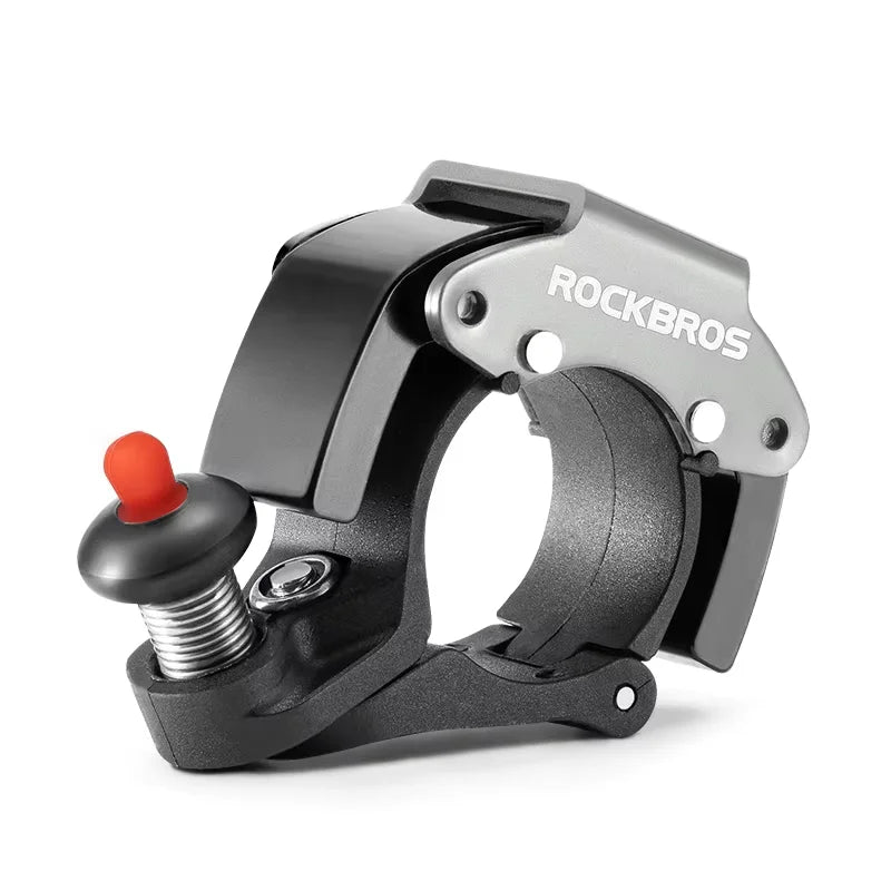 ROCKBROS C-Shaped Concealed Bicycle Bell – Loud, Compact Stainless Steel Handlebar Horn (100dB)