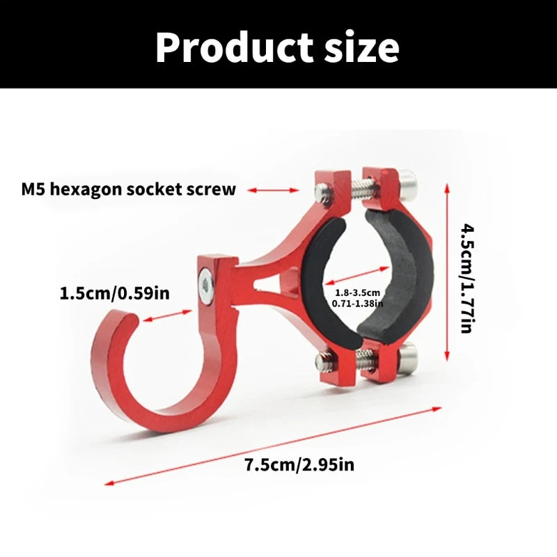 KOU JIANG Universal Aluminum Utility Hook – Secure Bag & Helmet Holder for Scooters & Motorcycles