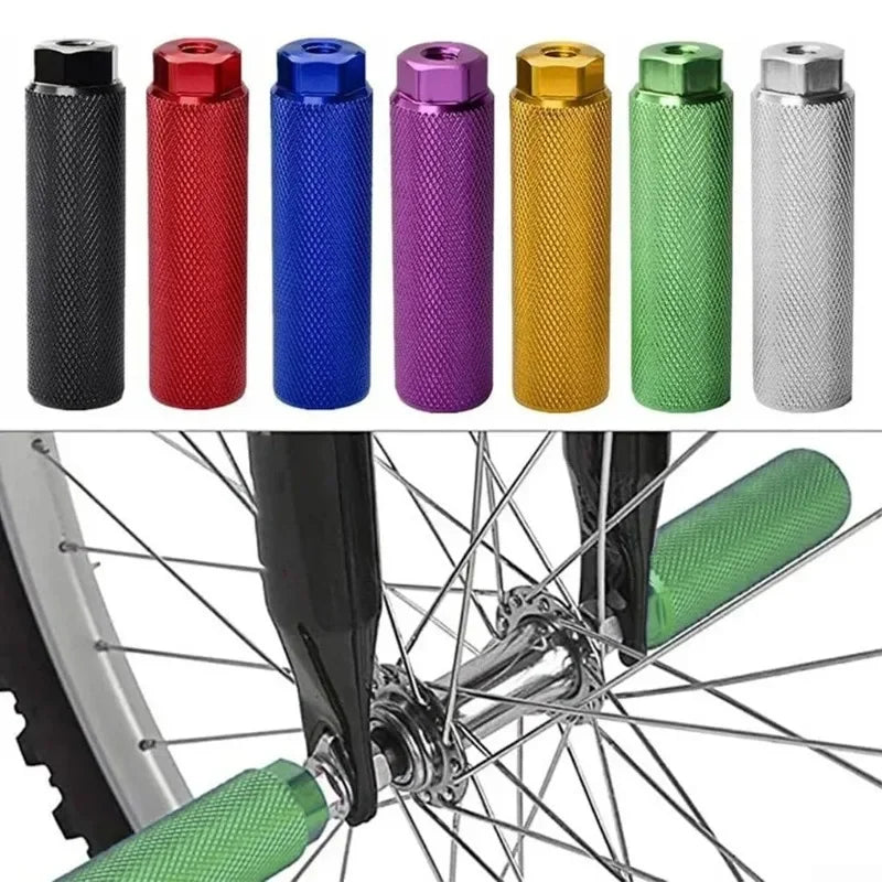 Alloy Bicycle Pedal Foot Peg – Non-Slip MTB Bike Axle Footrest for Front & Rear