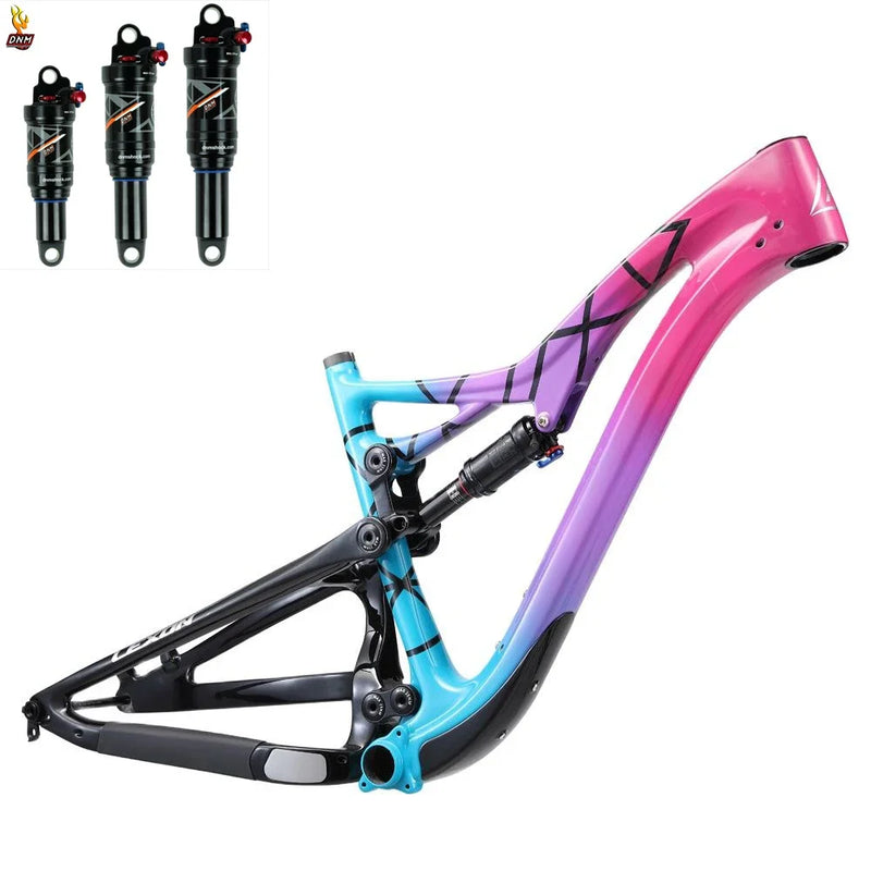 Lexon SPARK 29er Full Suspension MTB Frame – All-Mountain Carbon Frame with DNM Shock