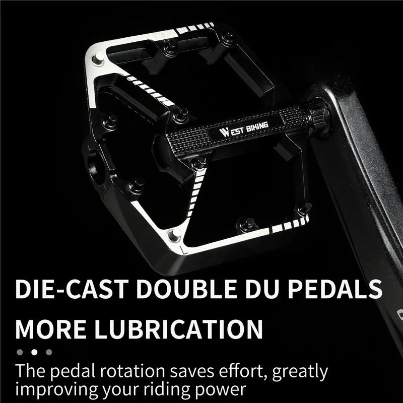 WEST BIKING MTB & Road Bike Pedals – Sealed DU Bearings, Anti-Slip & Durable Aluminum Alloy Construction